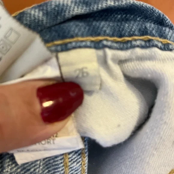 Socialite Distressed Denim Jean Shorts Size 26 - Picture 6 of 6